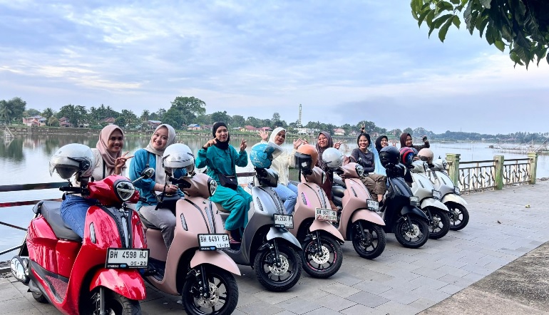 Keliling Kota Jambi Bareng Komunitas Yamaha Filano