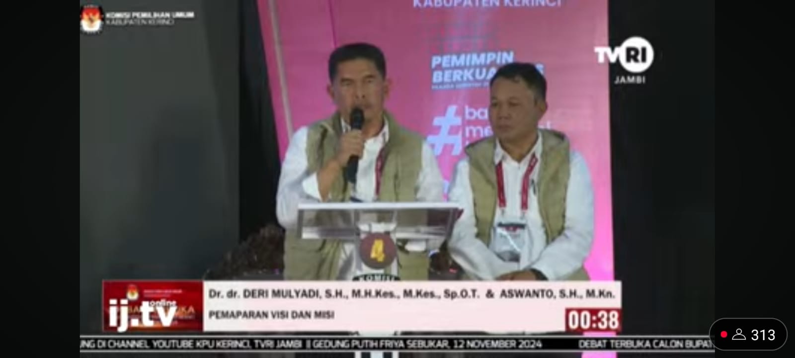 Deri-Aswanto Kuasai Panggung Debat, Semua Pertanyaan Dijawab Dengan Baik