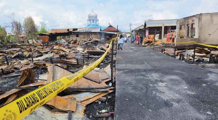 Kebakaran di Tanjabbar, 18 Rumah Ludes, 6 Rusak, 28 KK, 96 Jiwa Jadi Korban