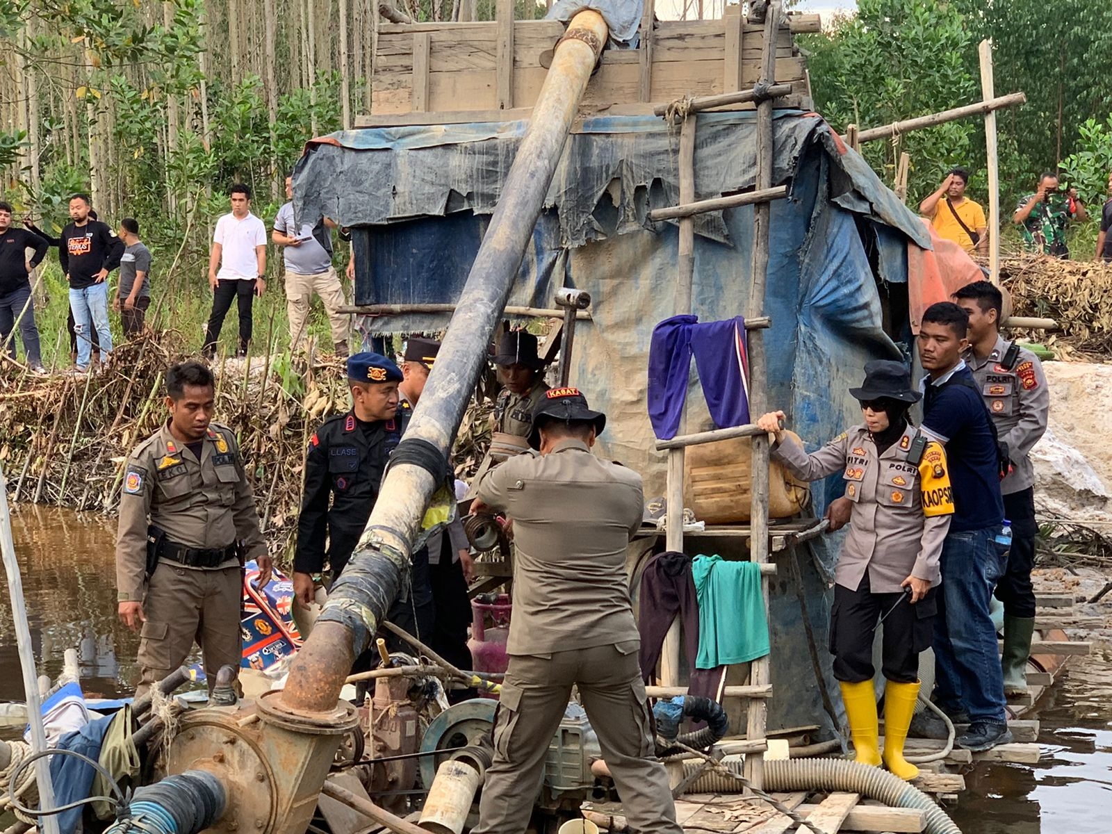 Polda Jambi Lakukan Penertiban PETI di Kabupaten Tebo