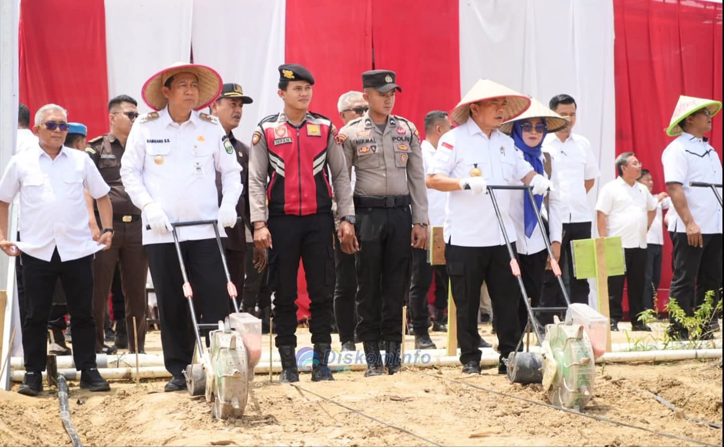 Bupati BBS Hadiri Penanaman Jagung Serentak Kuartal IV