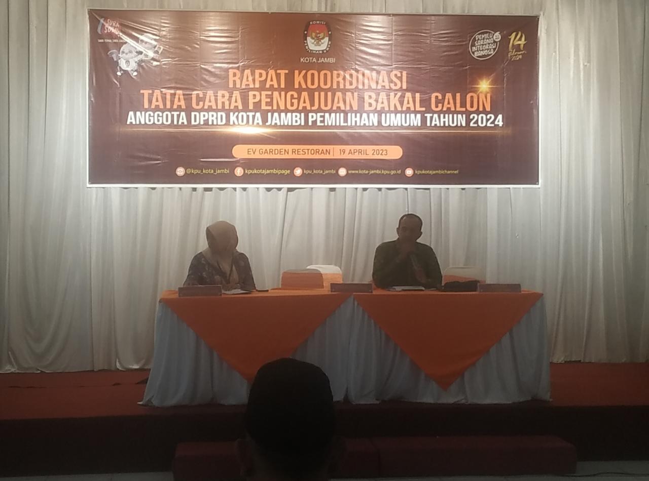 KPU Kota Jambi Sampaikan Tata Cara Pengajuan Caleg Pemilu 2024