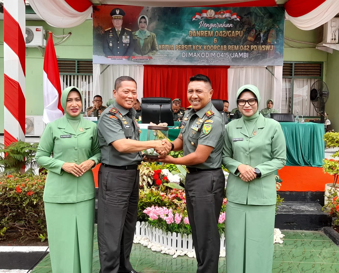 Kunjungan Danrem 042/Gapu ke Kodim 0415/Jambi Berlangsung Meriah dan Penuh Motivasi