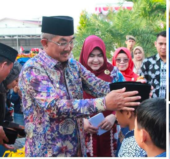 Bupati dan Ketua TP PKK Tinjau Kegiatan Sunatan Massal dalam Rangka HUT RI ke-80 dan Hari Jadi Tanjab Barat