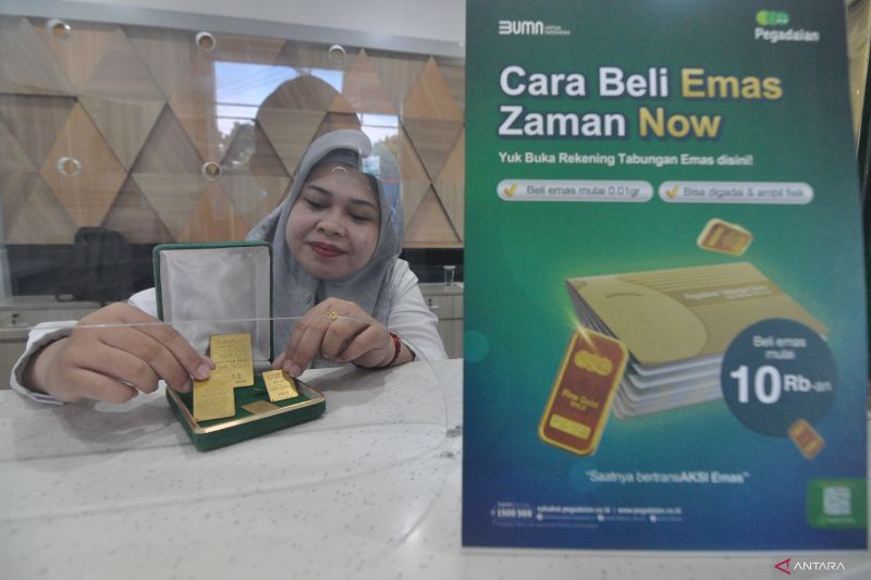 Emas di Pegadaian, Antam-Galeri24 Stabil, UBS Turun Tipis Hari Ini