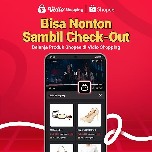 Vidio Kenalkan Fitur Vidio Shopping Bersama Shopee, Buat Belanja Online Lebih Interaktif