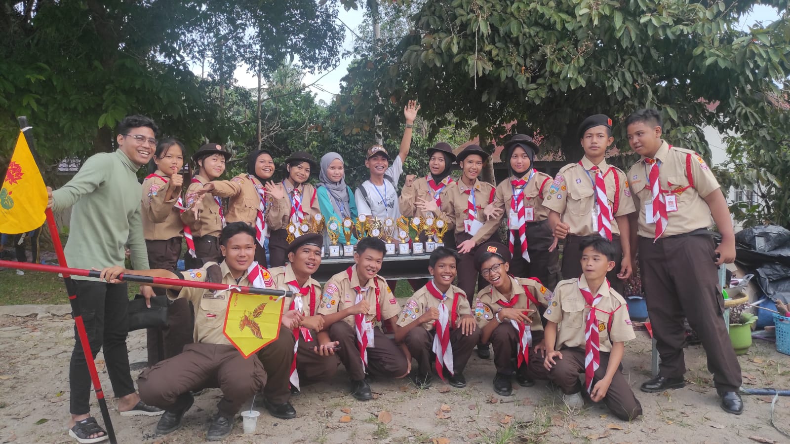 SMP Unggul Sakti Borong Piala pada LT-II Pramuka Penggalang Ranting 2022