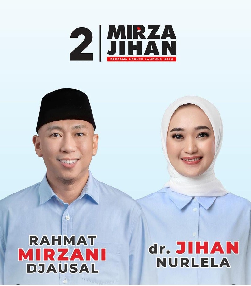 Pilgub Lampung 2024, Duet Mirza-Jihan Menang Telak