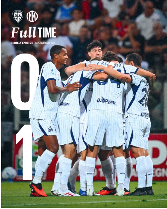 Inter Milan Kokoh di Puncak Klasemen Usai Menang Tipis 1-0 atas Cagliari