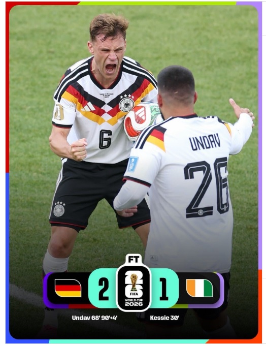 Hajar Pantai Gading 2-1, Jerman Lolos Babak 32 Besar