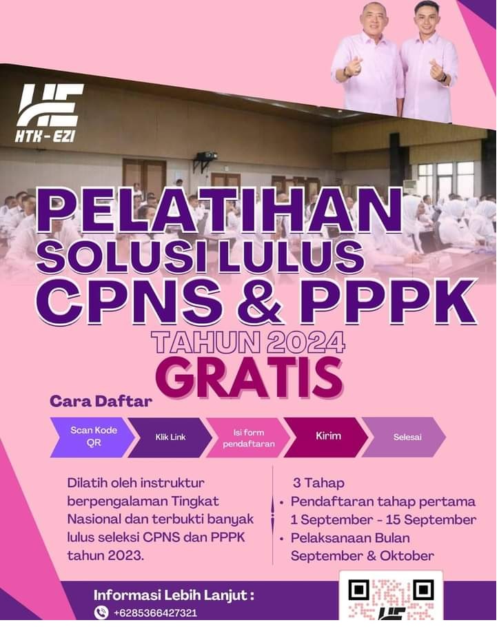 Gratis! Buruan Daftar Pelatihan CPNS dan PPPK Digelar HTK-Ezi