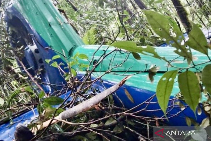 Helikopter BK117 D3 Jatuh Terbakar Hangus di Hutan Mentewe Kalsel