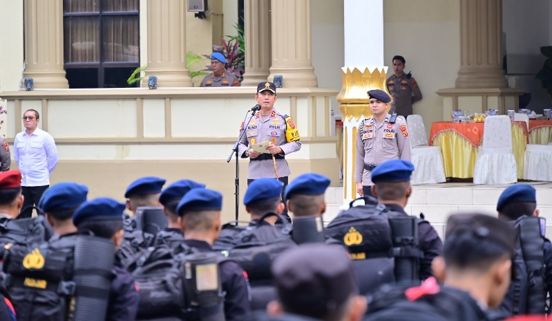 Apel Pergeseran Pasukan Pengamanan Pilkada 2024, Polda Jambi Berangkatkan 731 Personel 