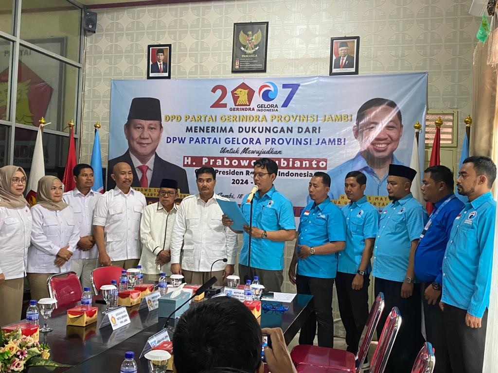 Nyatakan Dukungan, Gelora Jambi Siap Menang Prabowo Subianto