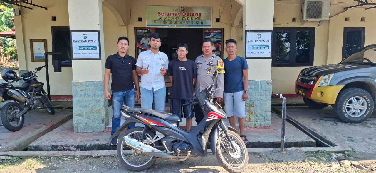 Tak Butuh Waktu Lama, Unit Reskrim Polsek Bathin VIII Bekuk Pelaku Curanmor