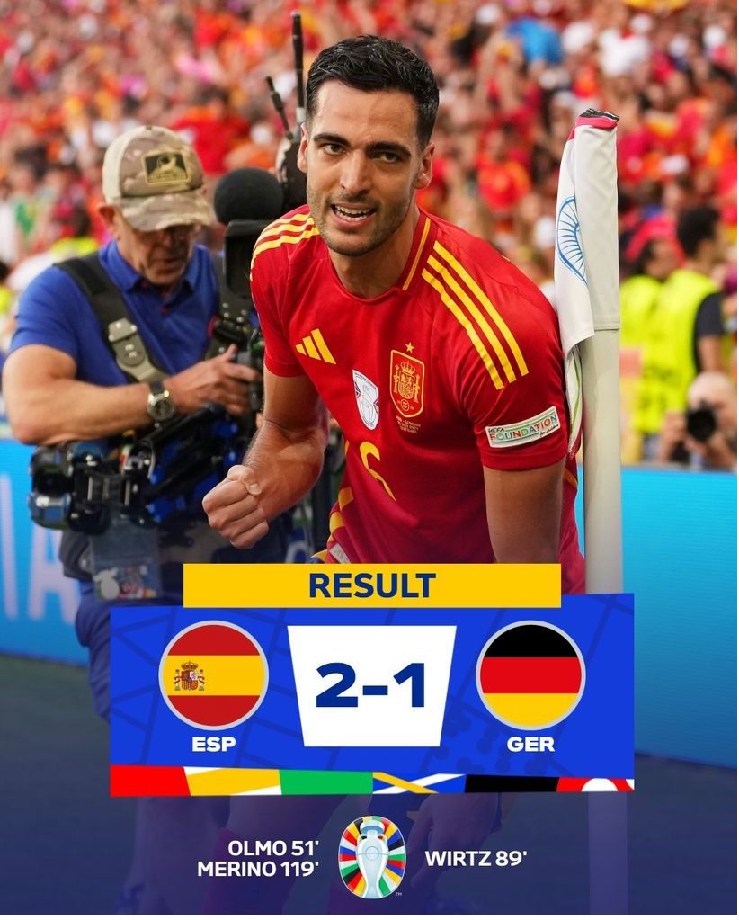  Akhiri Kutukan, Spanyol Melangkah Ke Semifinal Usai Kalahkan Jerman 2-1