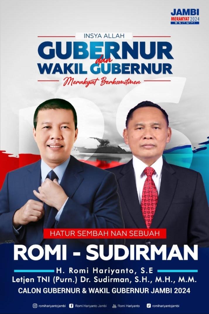 BREAKING NEWS: Tantang Haris-Sani, Romi-Sudirman Mendaftar di KPU Besok