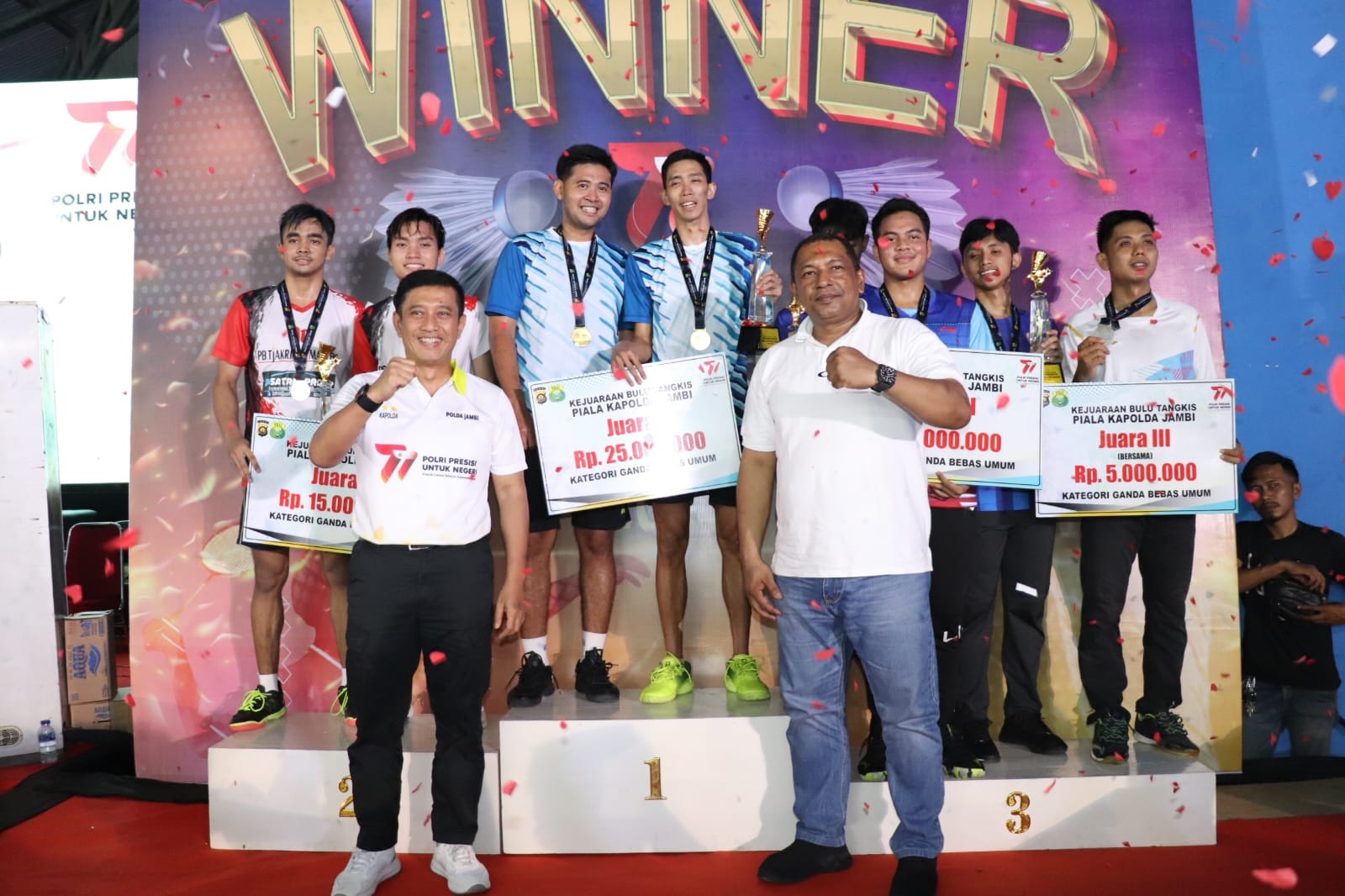 Kapolda Jambi Tutup Kejuaraan Badminton Piala Kapolda Tahun 2023, Ini Nama yang Meraih Juara