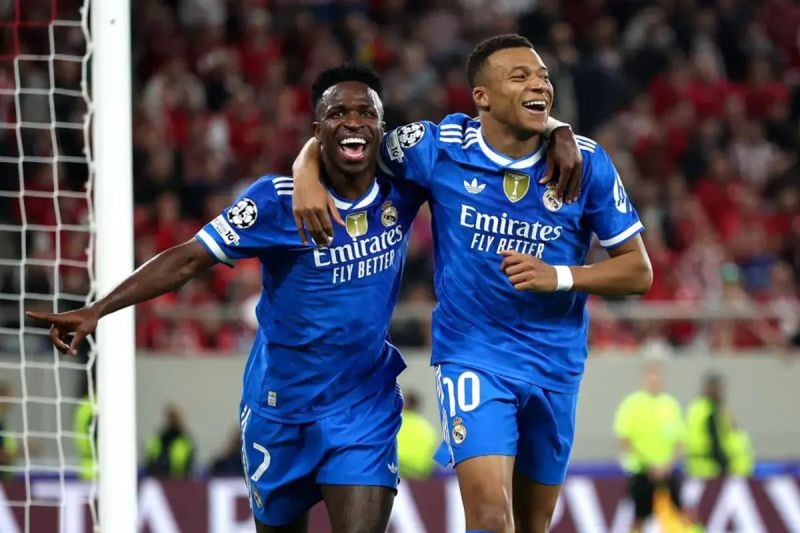 Madrid Kalahkan Olympiakos Secara Dramatis 4-3 , Mbappe Borong 4 Gol