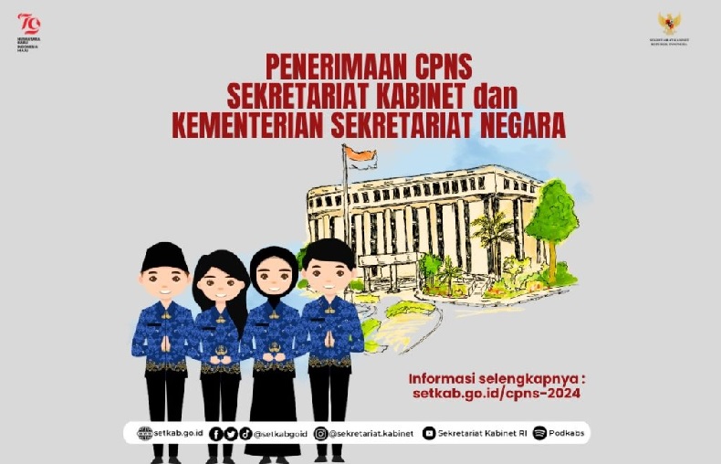 Buka Lowongan CPNS 2024,  Formasi Setkab dan Kemensetneg 426, Berikut Rinciannya