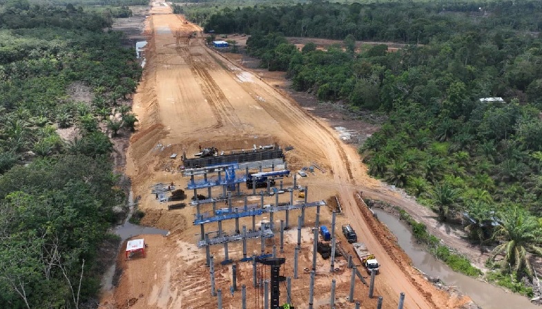 KEREN! Jalan Tol Tempino-Ness Seksi 4 Jambi Dilengkapi 2 Rest Area dan Saling Berhadapan