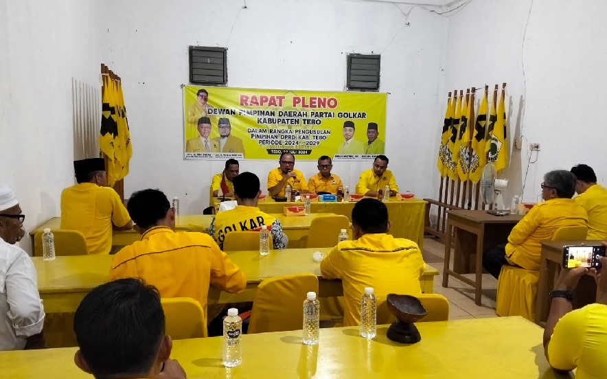 Golkar Gelar Pleno Pengusulan Pimpinan DPRD Tebo 2024-2029, Ada Empat Nama.. 