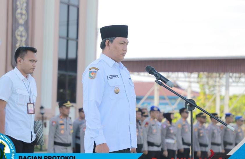 Wakil Bupati Tanjab Barat Pimpin Apel Launching Polisi Rukun Warga