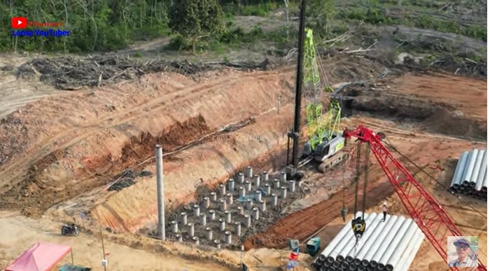 Progres Jalan Tol Tempino-Bayung Lencir, 40 Paku Bumi Sudah Ditanam di Interchange Sebapo