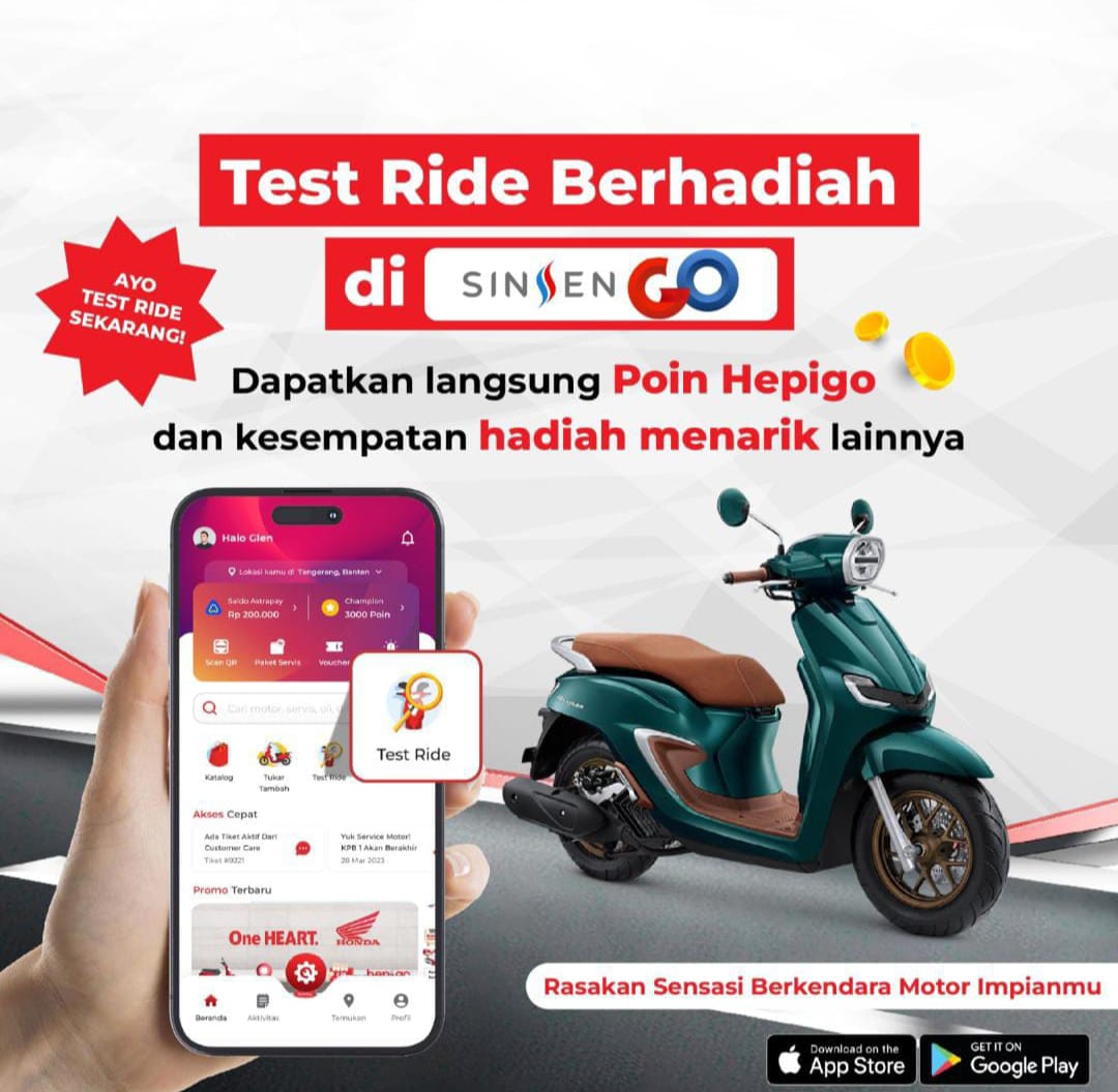 Ayo Test Ride Honda & Kumpulkan Poin Hepigo dengan SINSENGO Sekarang