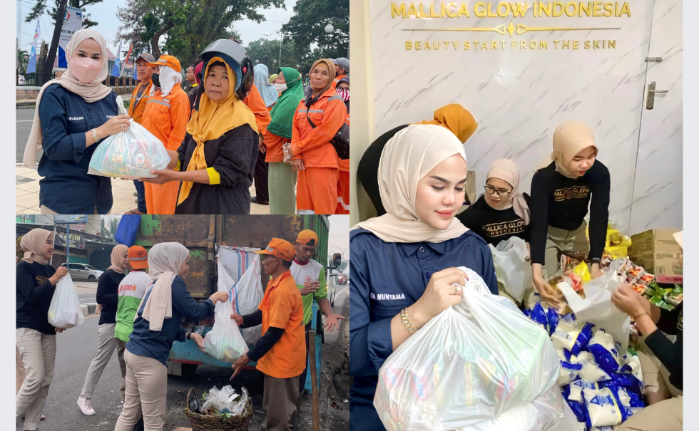 Lagi...!!! Mallica Glow Indonesia Salurkan Ratusan Paket Sembako untuk Masyarakat Kota Jambi