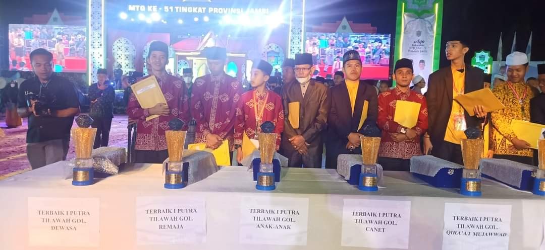 Kota Jambi Juara Umum MTQ Ke-51 Tingkat Provinsi Jambi, Sungai Penuh Naik Peringkat