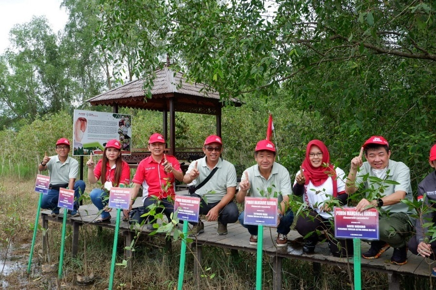 Lestarikan Habitat Bekantan, Yayasan AHM Tanam Seribu Mangrove Rambai    