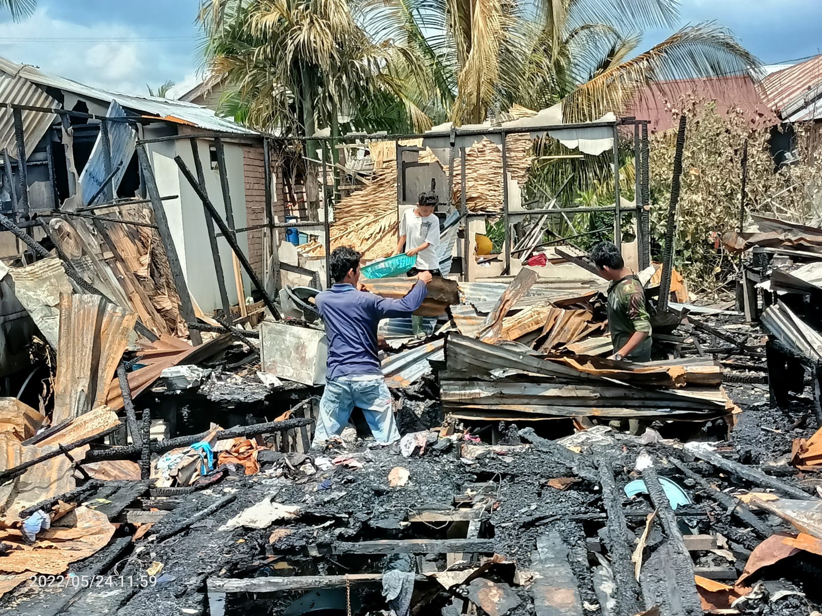 Lima Rumah Ludes Terbakar di Kuala Tungkal