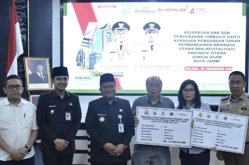 Pemkot Jambi Ganti Rugi 31 Hektare Lahan Proyek Pengendalian Banjir