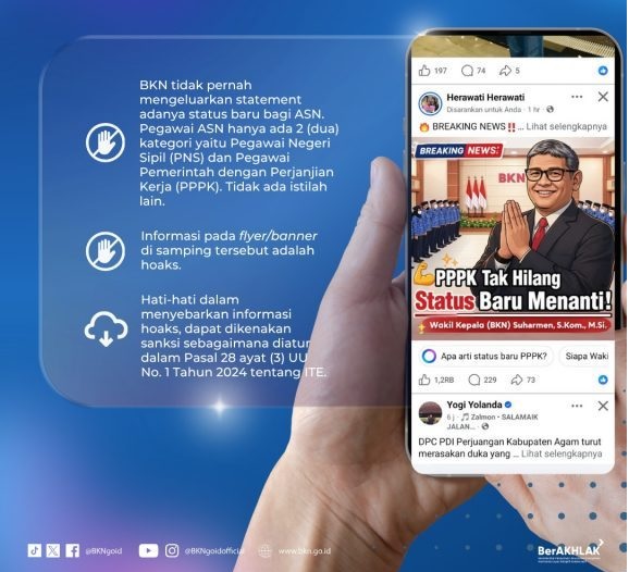 BKN: Tak Ada Status Lain Selain PNS dan PPPK