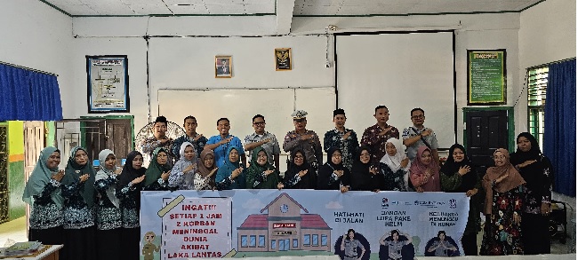 Jasa Raharja Jambi Kampanyekan Peduli Keselamatan Lalu Lintas kepada Guru SMA Islam Al Falah Kota Jambi