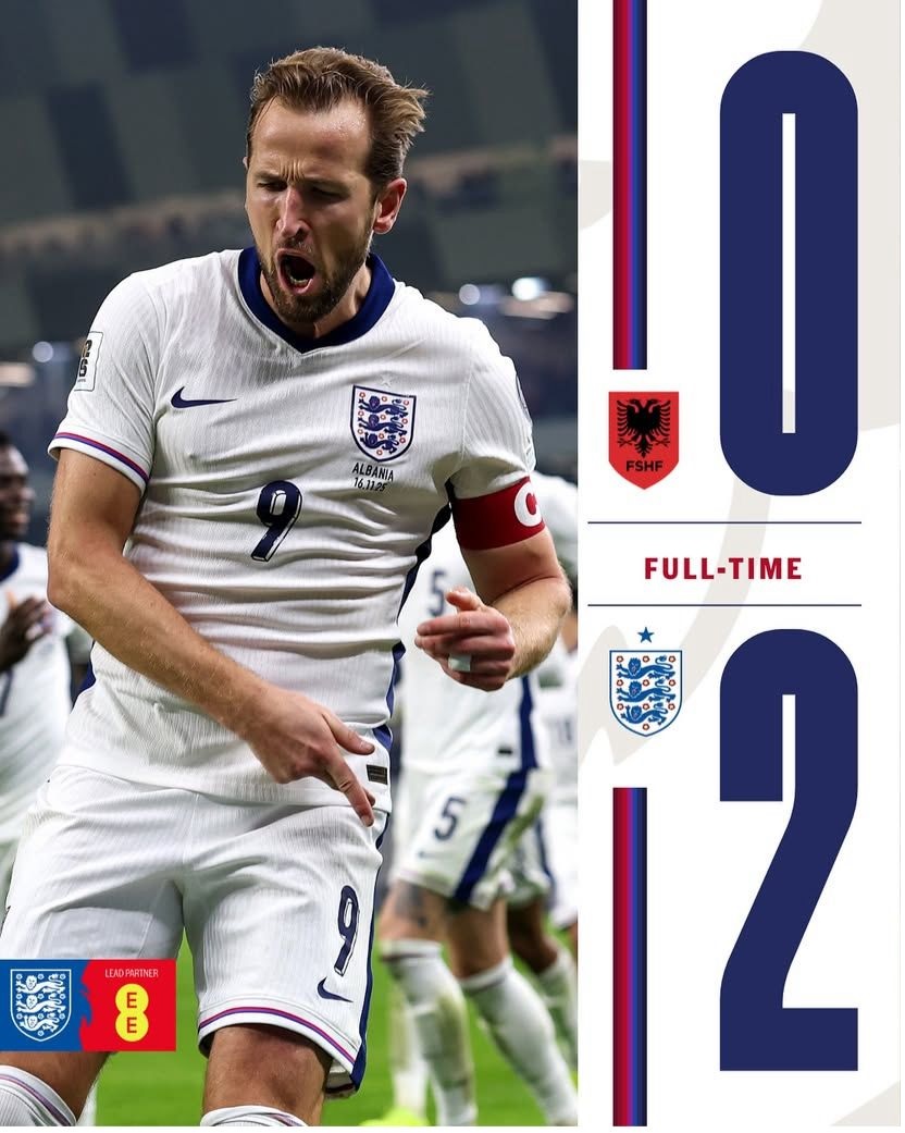 Taklukan Albania 2-0, Timnas Inggris Tutup Laga Piala Dunia 2026 dengan Sempurna