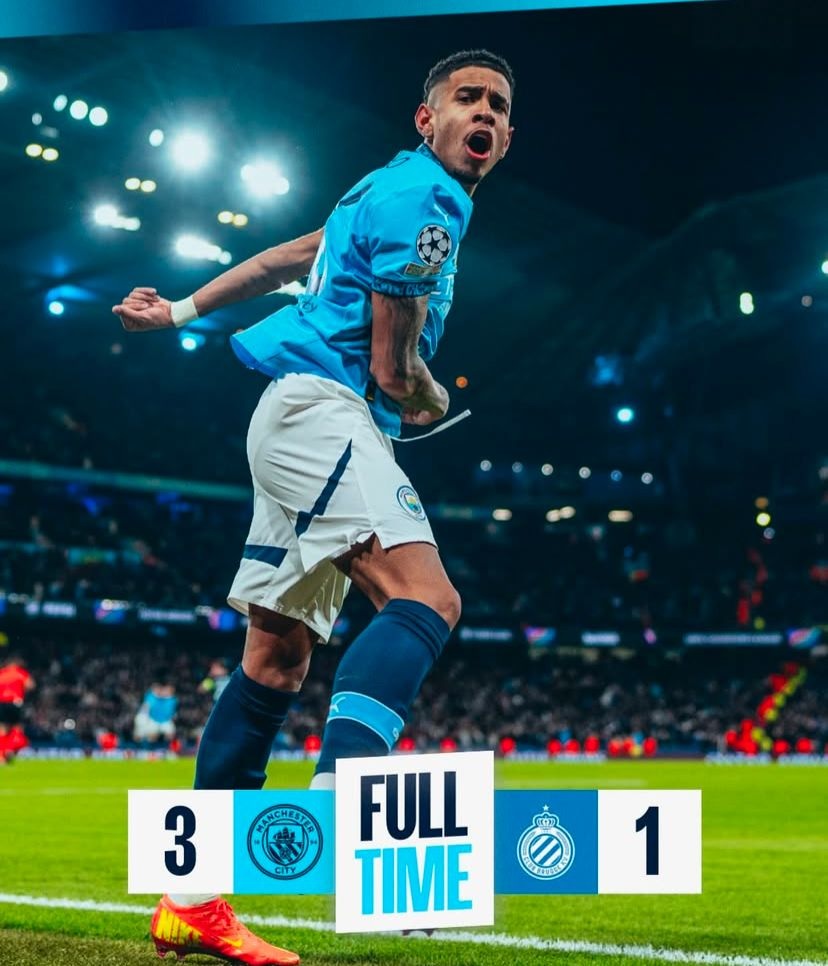 Menang Telak Atas Club Brugge 3-1, Manchester City Lolos ke Babak Play-Off