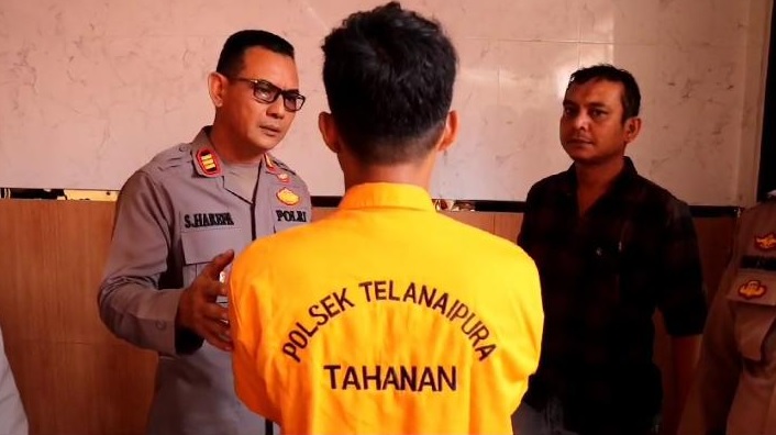 Polisi Ringkus Pelaku Penusukan Didalam Kamar Kost Kawasan Telanaipura