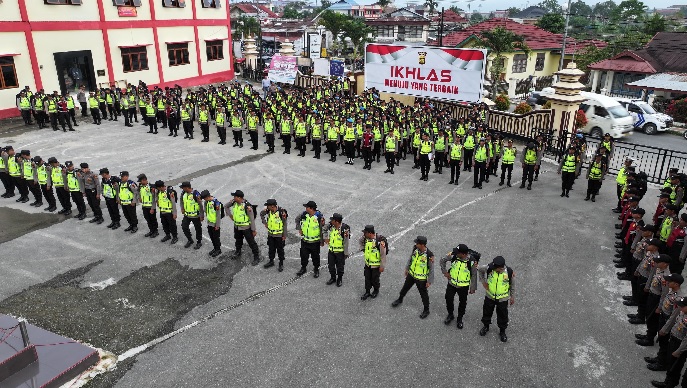 239 Personil Polres Siap Amankan Pemilu di Kerinci