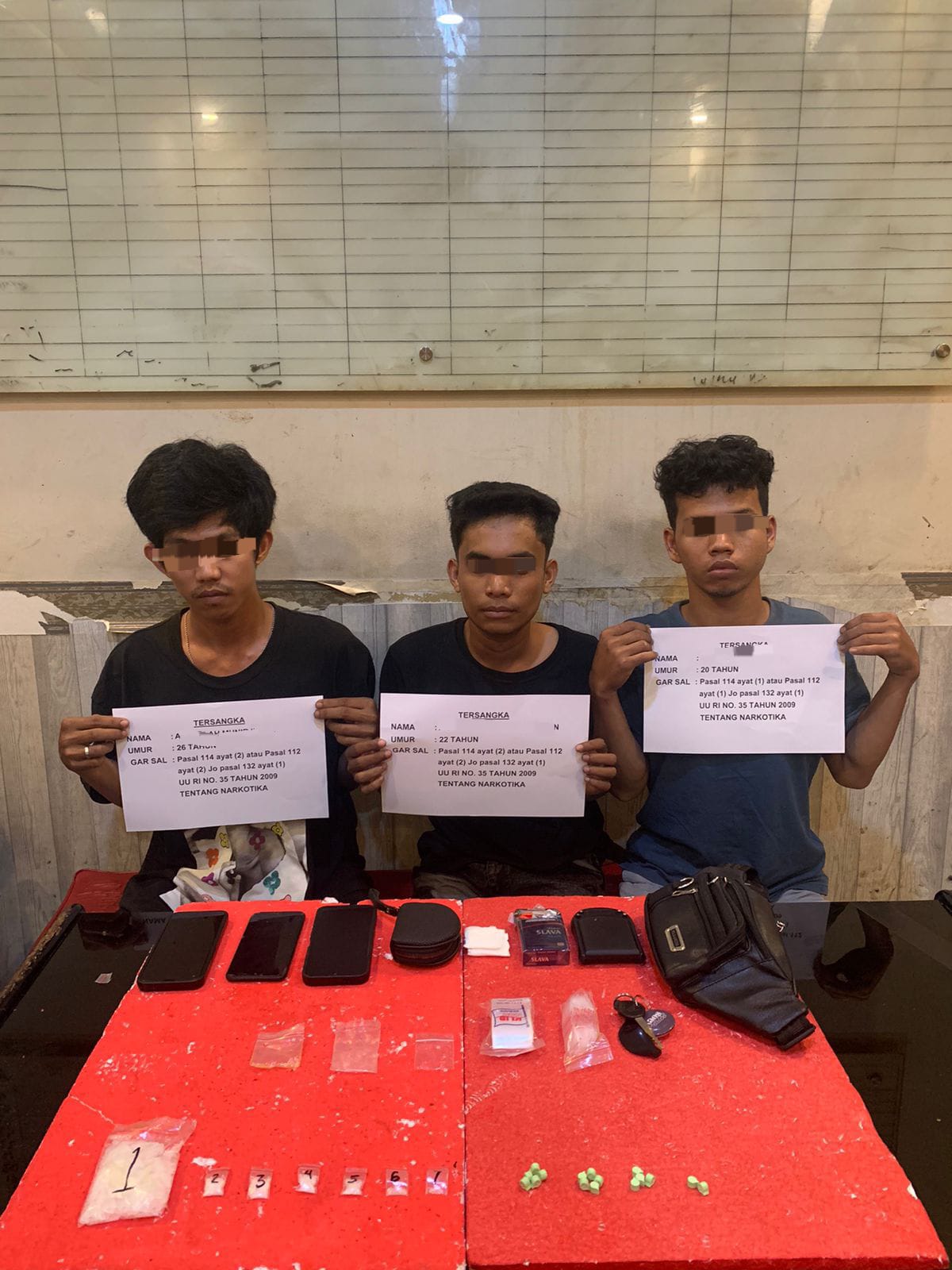 Polresta Jambi Amankan Tiga Pelaku Peredaran Narkotika