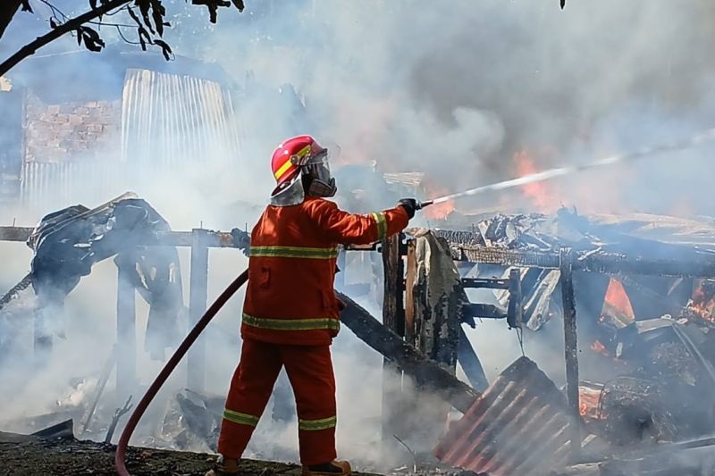 Kebakaran Dua Rumah di Kota Jambi, Damkartan Kota Jambi Kerahkan Lima Armada 