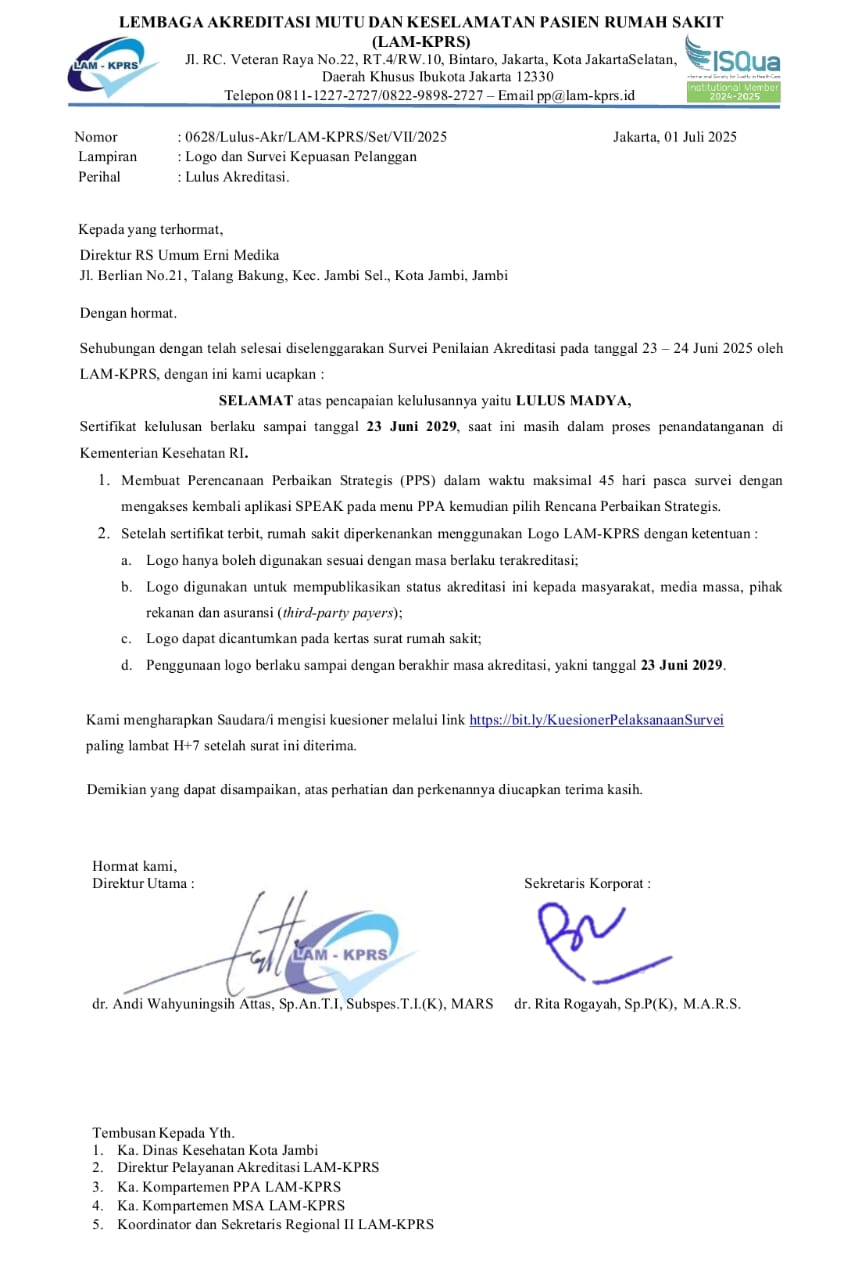 RS Erni Medika Kantongi Akreditasi, Nurhadi: Untuk Beroperasi, Kita Masih Menunggu Izin Operasional