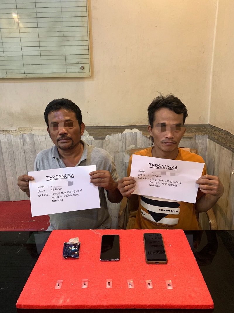 Dua Pengedar Sabu Ditangkap di Jelutung, Polisi Temukan Barang Bukti di Belakang Rumah