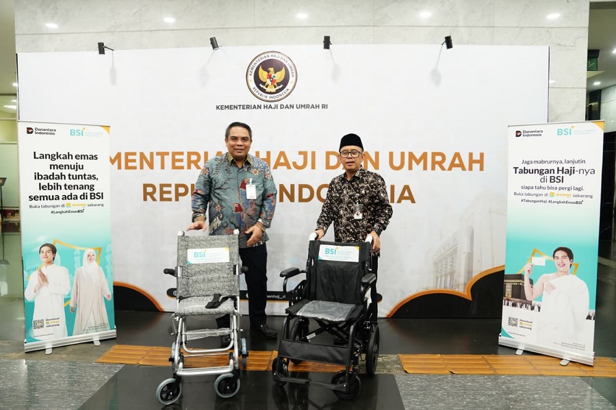 Support Kelancaran Puncak Haji, BSI Kirim 600 Kursi Roda ke Tanah Suci