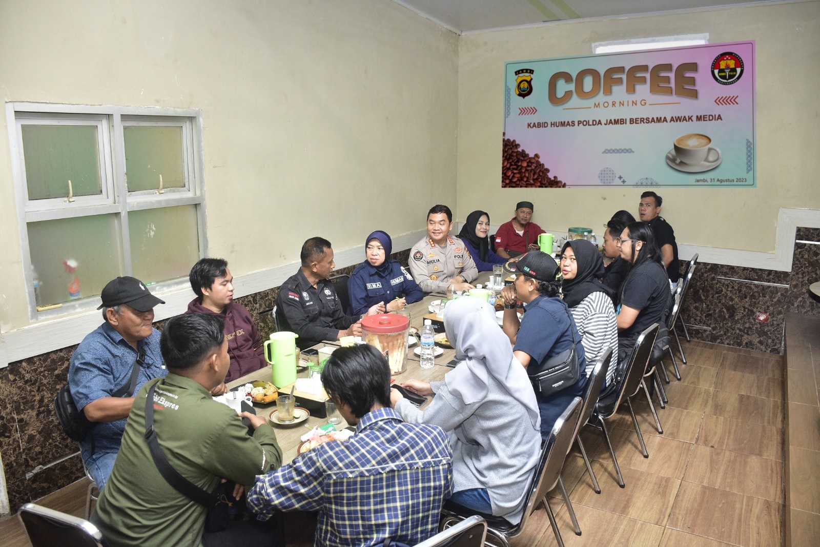 Coffee Morning Bidhumas Polda Jambi Dengan Para Awak Media Unit Polda Jambi