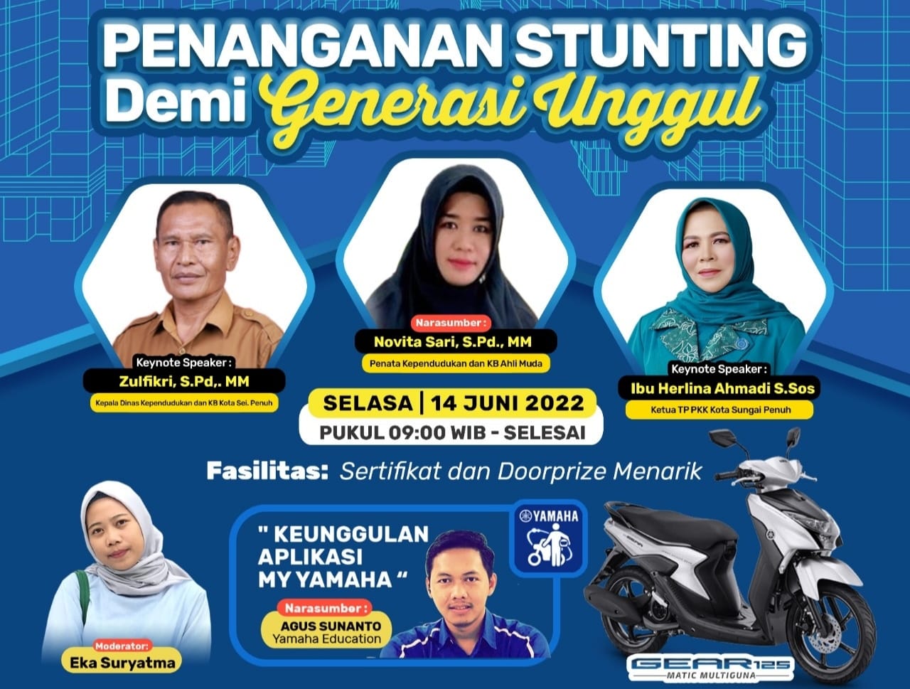 Webinar Yamaha : Kota Sungai Penuh Kian Gencar Edukasi Stunting 