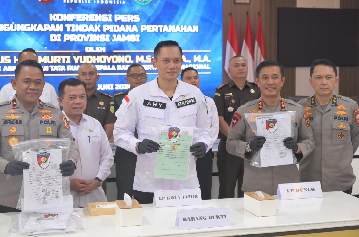 Di Tahun 2024, Satgas Mafia Tanah Jambi Tangani Empat Kasus dengan 7 Tersangka 