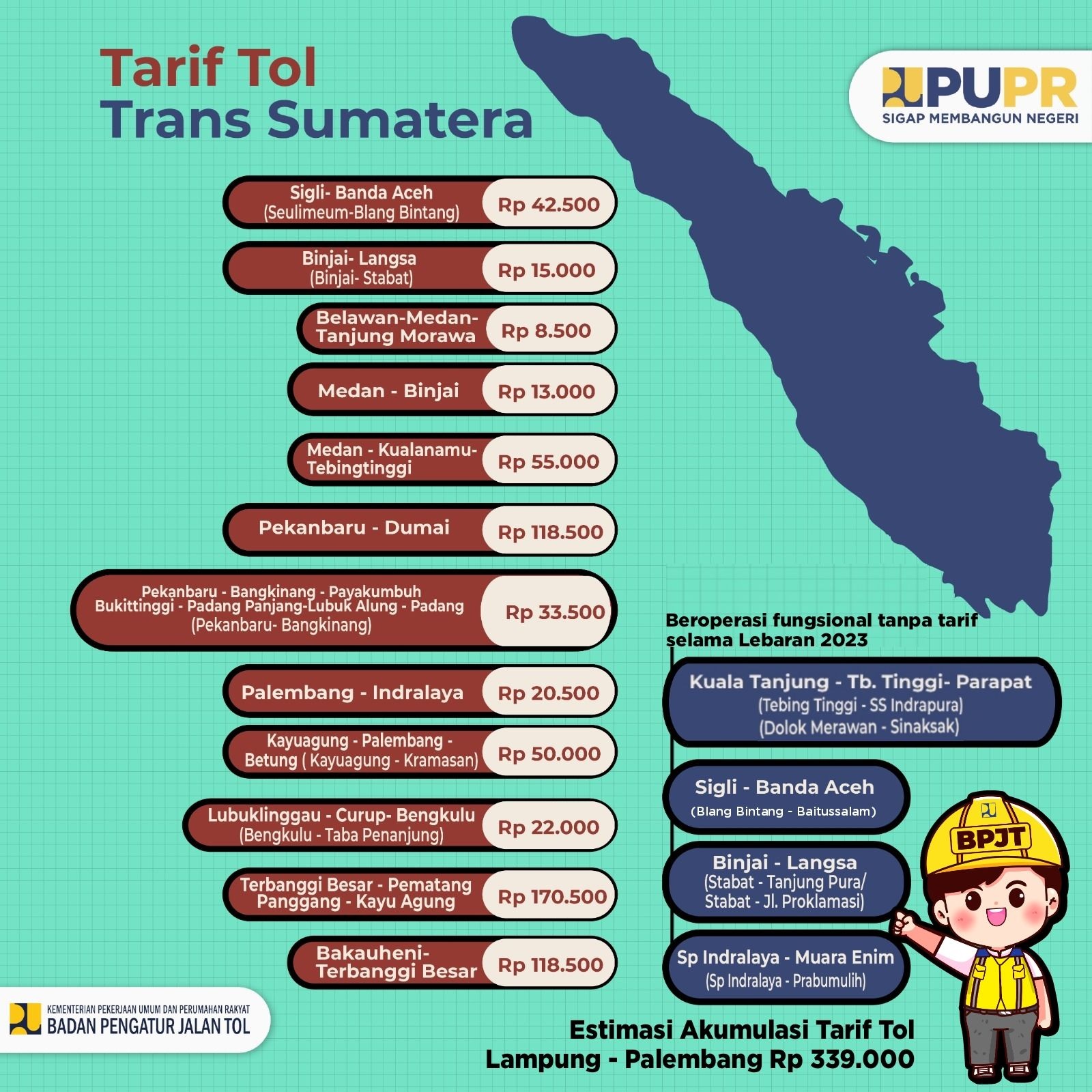 Mudik Lebaran ke Sumatera Lewat Jalan Tol, Berikut Daftar Tarif  Jalan Tol Trans Sumatera