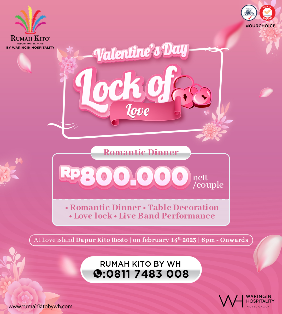 Valentine Romantis Dengan Gembok Cinta di Rumah Kito by WH